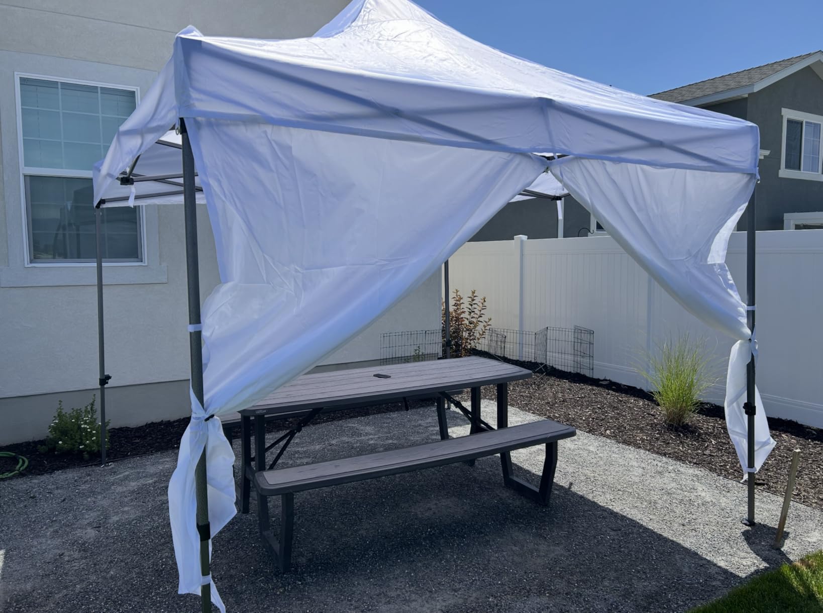COBIZI 10x20 Pop Up Canopy Tent,Heavy Duty Canopy(White with 6 Sidewalls) customer photo 2