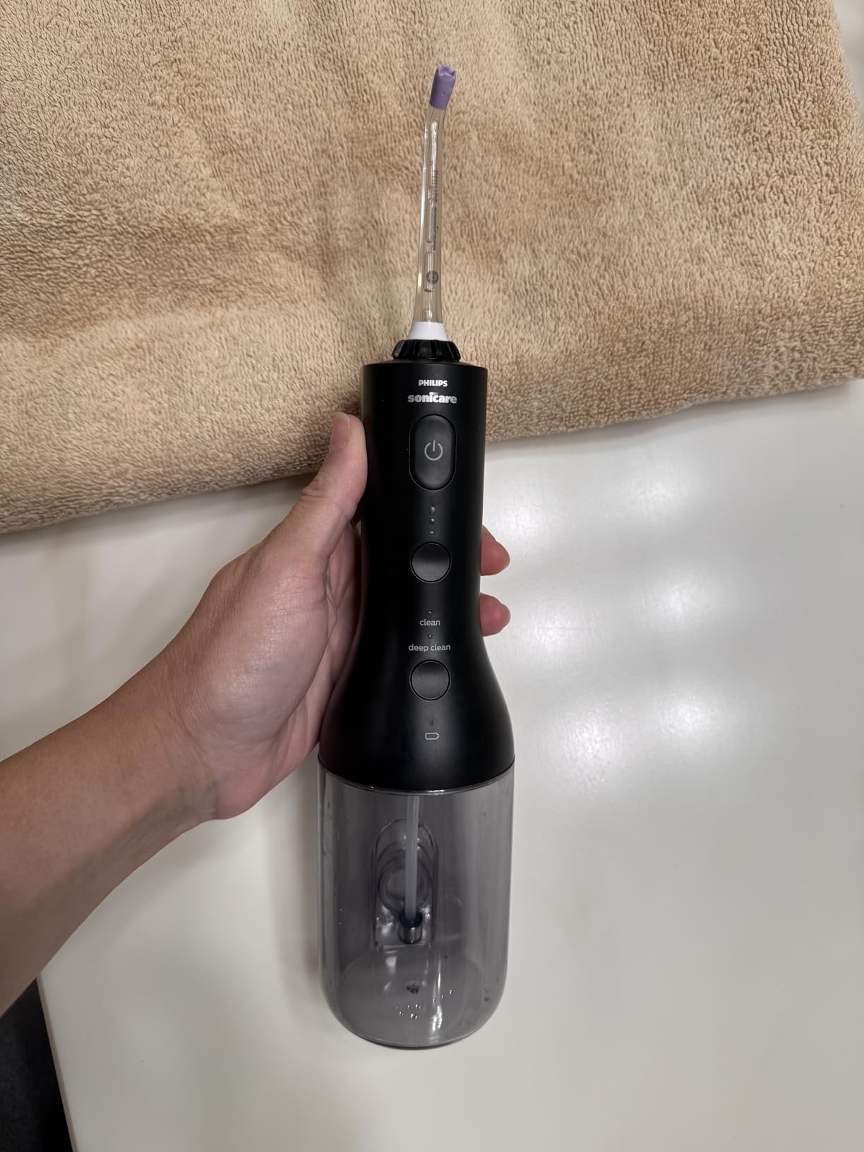 Philips Sonicare Cordless Power Flosser 3000, Water Flosser, 2 Nozzles customer photo 1