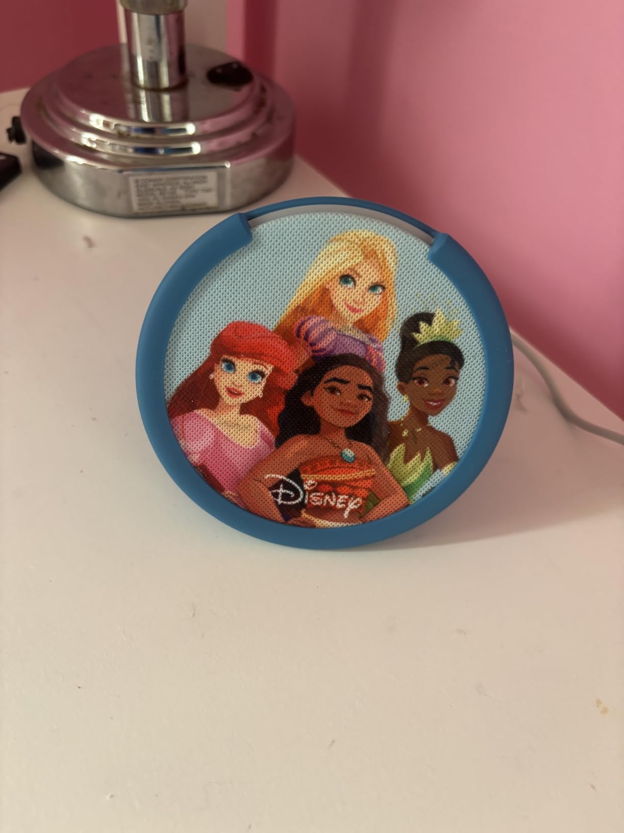 Amazon Echo Pop Kids (newest model), Enjoy age-appropriate audiobooks, sleep routines and Alexa+ experiences to create and learn, Disney Princess design customer photo 1