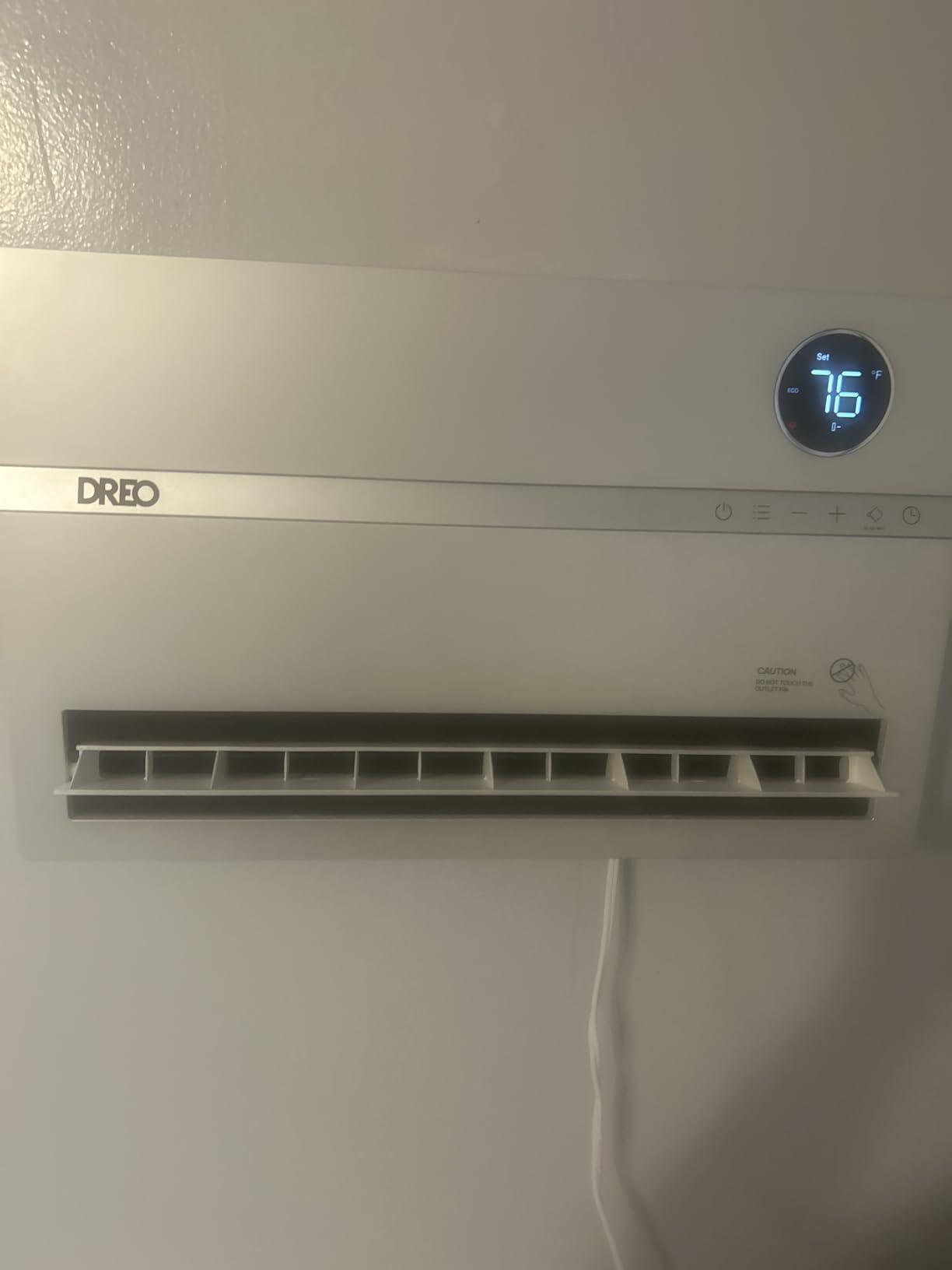 DREO Smart Wall Heater, 1500W Space Heater for Bedroom, White, Standard customer photo 1