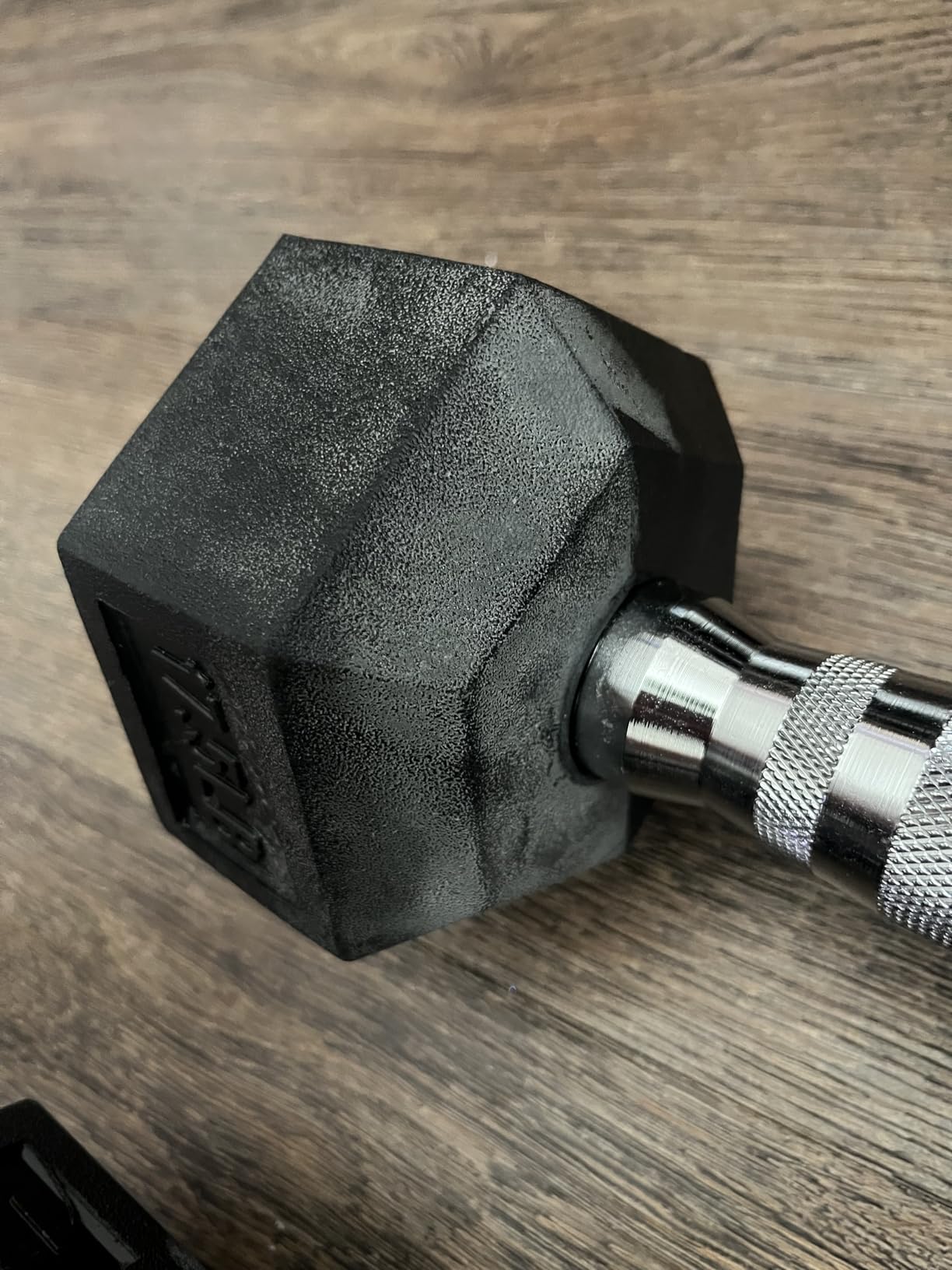 HANDBODE Hex Dumbbell Set of 2, Rubber Encased Fixed Dumbbells, 2.5-65 lb customer photo 2