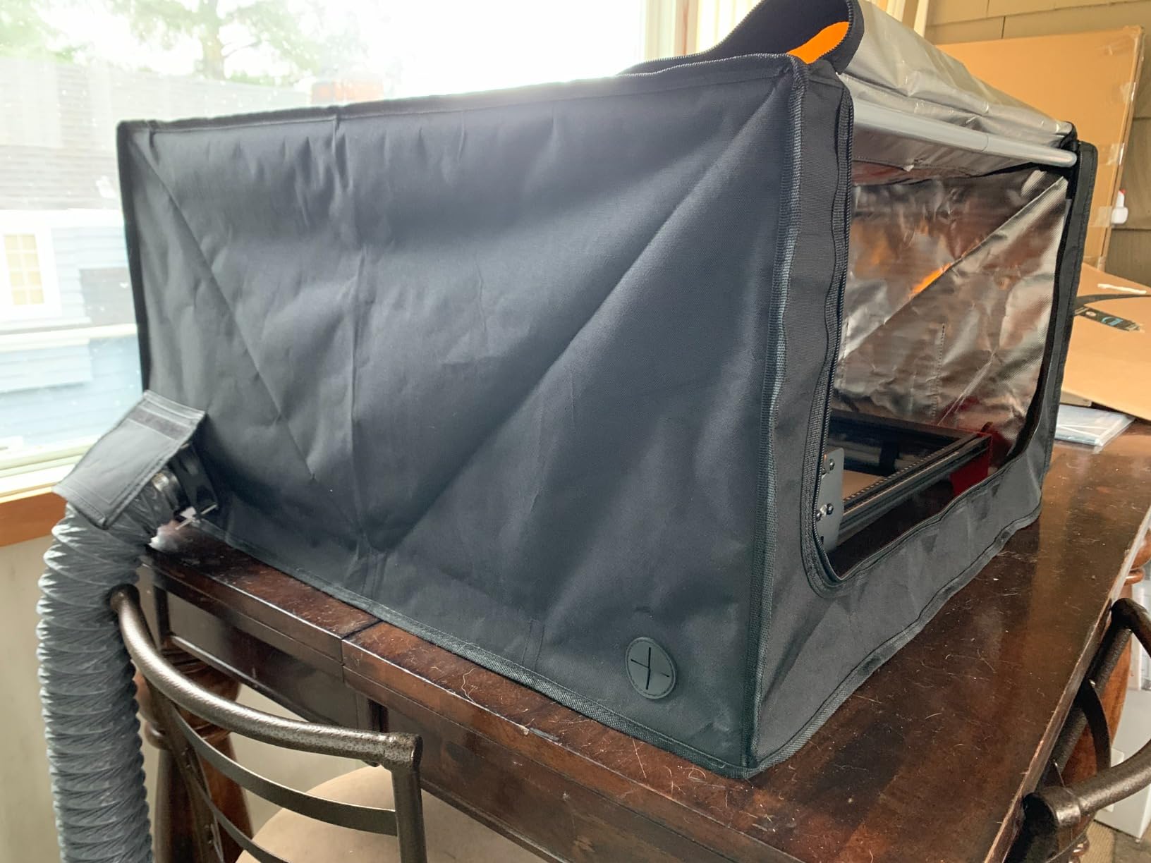 Official Laser Engraver Enclousre Pro,Upgrade Flame Retardant and Smoke-Proof Protective Cover, Effectively Isolating Smok, 28.3 x 28.3X 15.7in Foldable Enclousre Tent for Most Engraving Machine customer photo 2