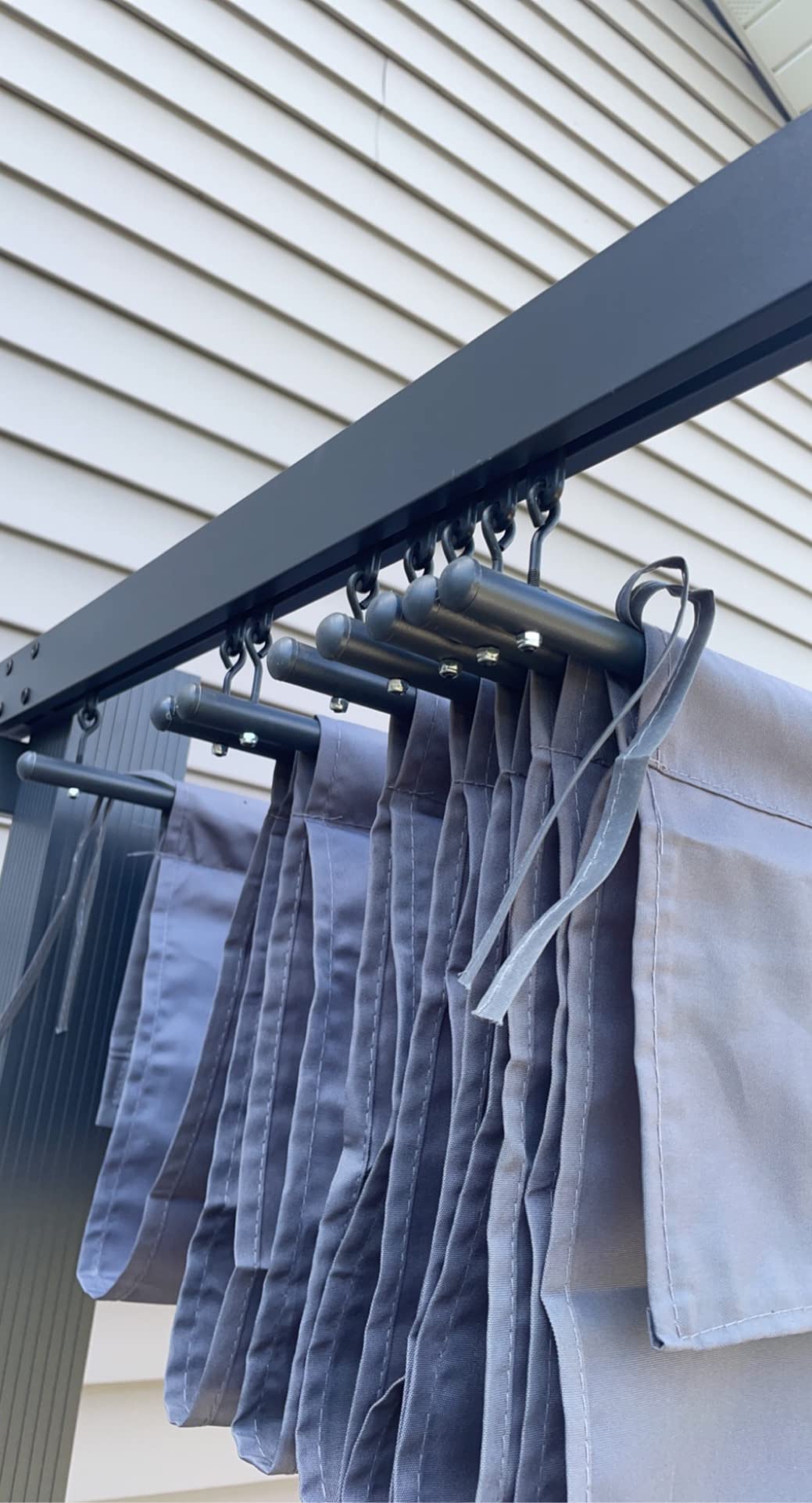 HAPPATIO 10' x13' Outdoor Retractable Pergola, Aluminum Pergola with Canopy Fixed in Various Positions, Arched Patio Top with Sun Shade Canopy Metal Frame for Backyards, Gardens, Patios (Brown) customer photo 2