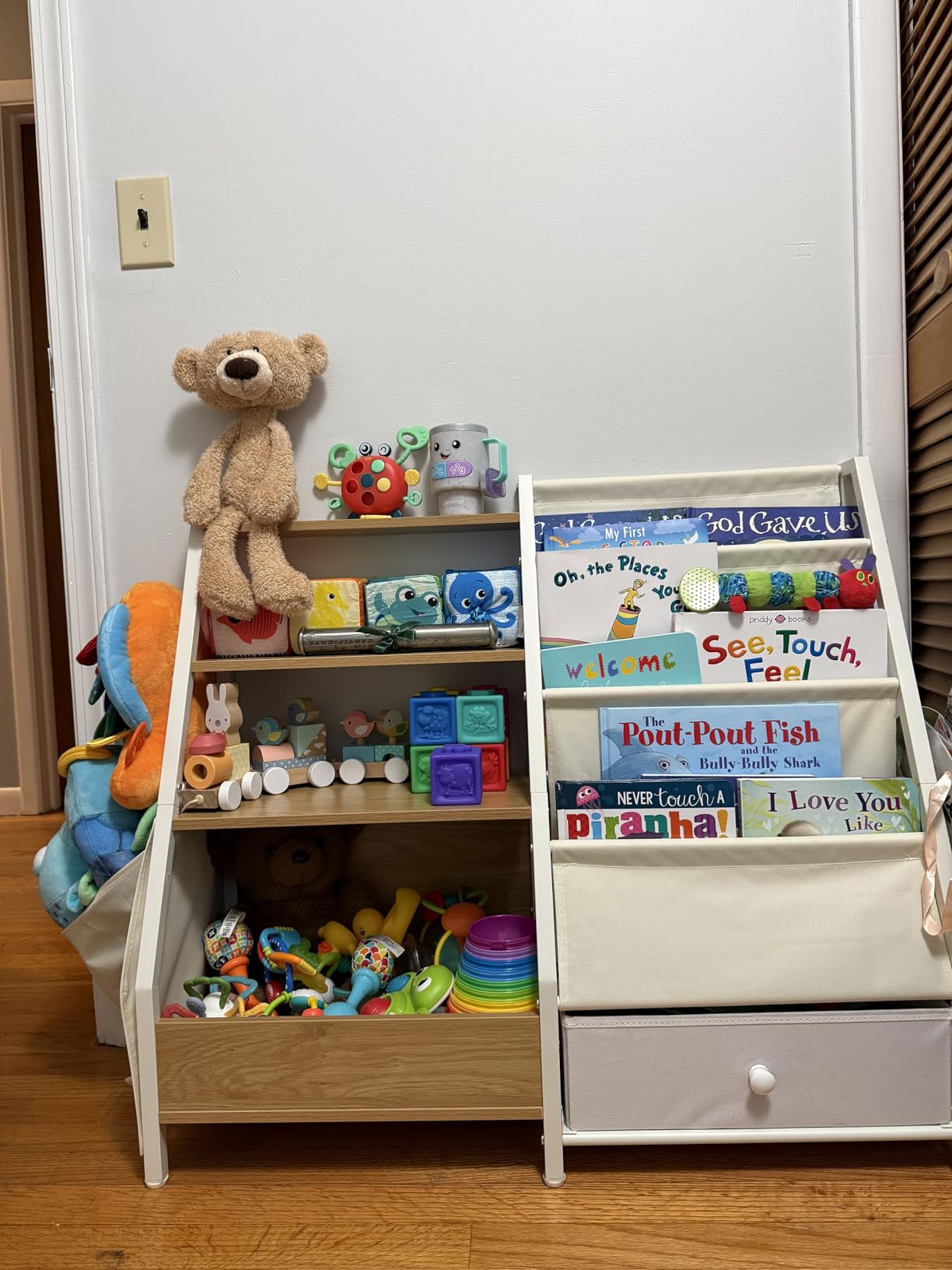 Kids Bookshelf and Toy Storage, Toddler Bookshelf Baby Bookcase for Nursery customer photo 2