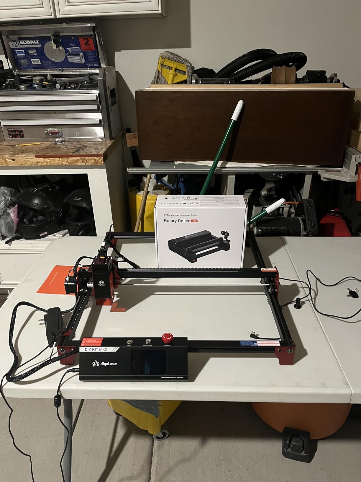 Algolaser Laser Engraver Rotary Roller - Y-axis Rotary Roller for Laser Engraver - 360° Adjustable Rotary Roller for Cylindrical Objects Tumblers,Bottle with for Alpha/DIY KIT Laser Engraver customer photo 2