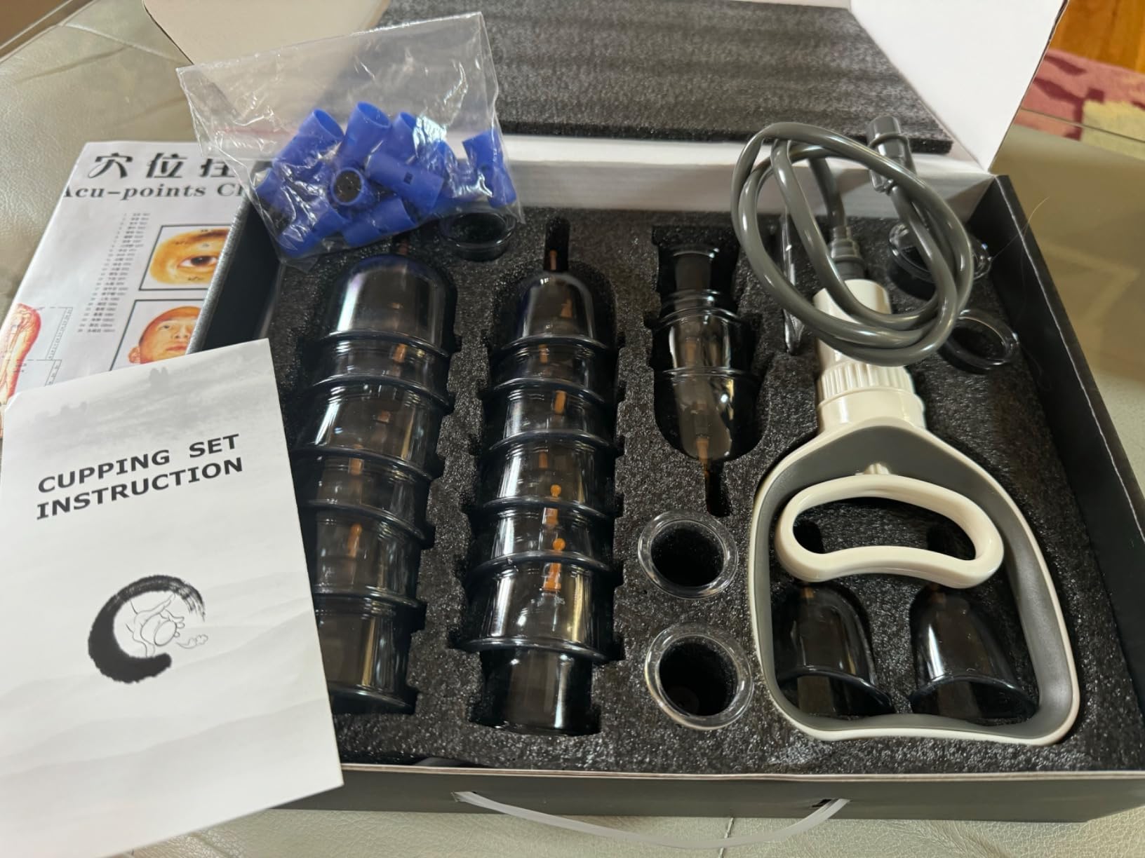 Cupluw Cupping Set, 24 Cups Cupping Kit for Massage Therapy, Chinese Cupping Therapy Set with Magnetics, Professional Vacuum Cupping Set for Cellulite Reduction Muscle Pain Relief with Manual Pump customer photo 1