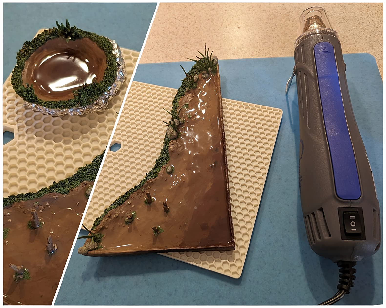 Heat Gun for Crafting, Mini Dual Temp Hot Air Gun Tool for Epoxy Resin, Shrink Wrapping, Vinyl Wrap, Embossing, Electronics, Candle Making, Sublimation, Phone Repair & DIY (Grey/Black) customer photo 2