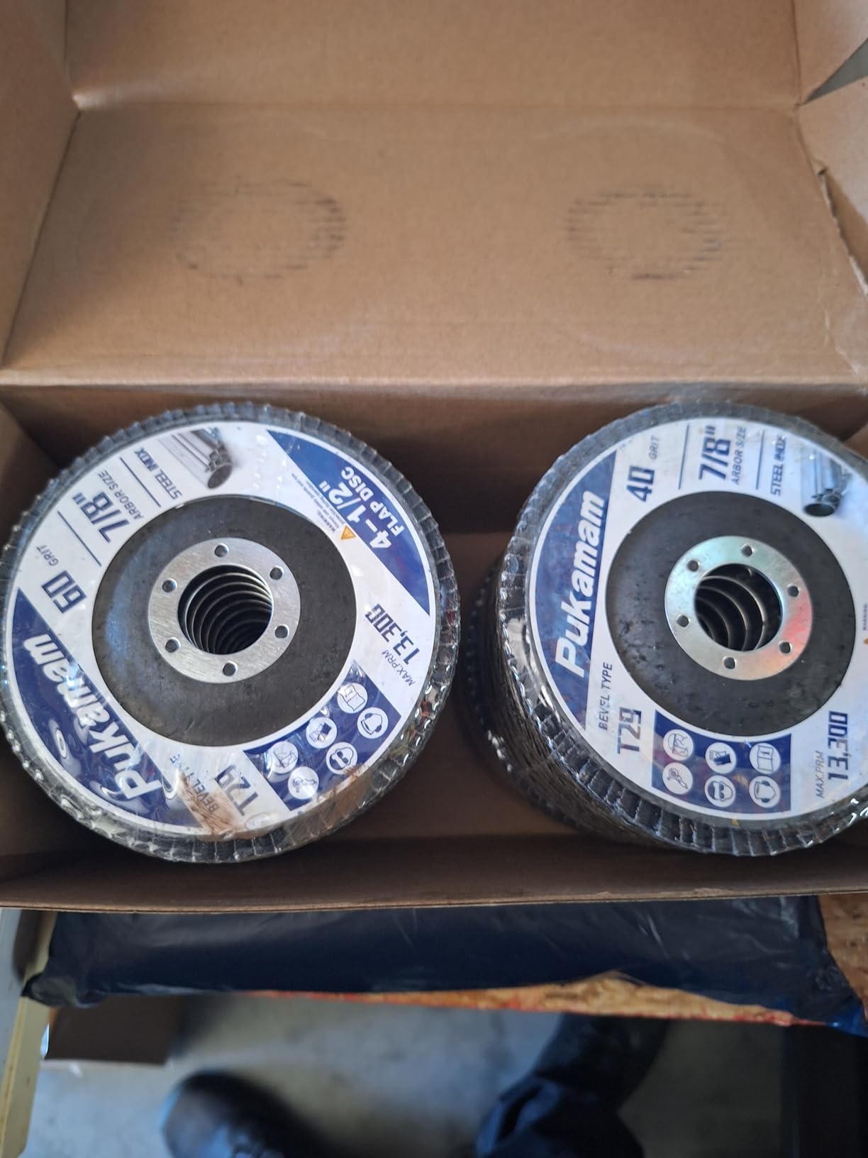 24 Pack Zirconia Flap Discs 4 1/2 for Angle Grinder 40 60 80 120 Grit customer photo 1
