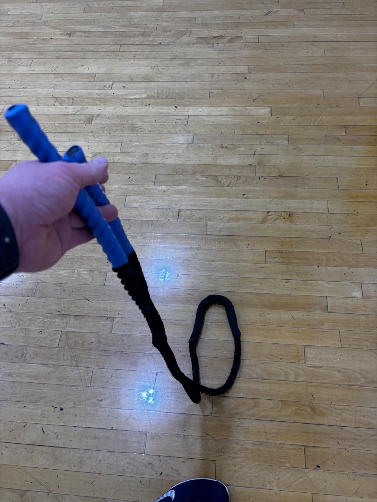 Ayombo Jump Rope, Weighted Jump Rope for Fitness, Boxing Equipment Jump Ropes for Men Women, Battle Skipping Ropes for Exercise, Suitable for Boxing, Cardio, Training Muscle Speed Home Gym Workout Equipment customer photo 2