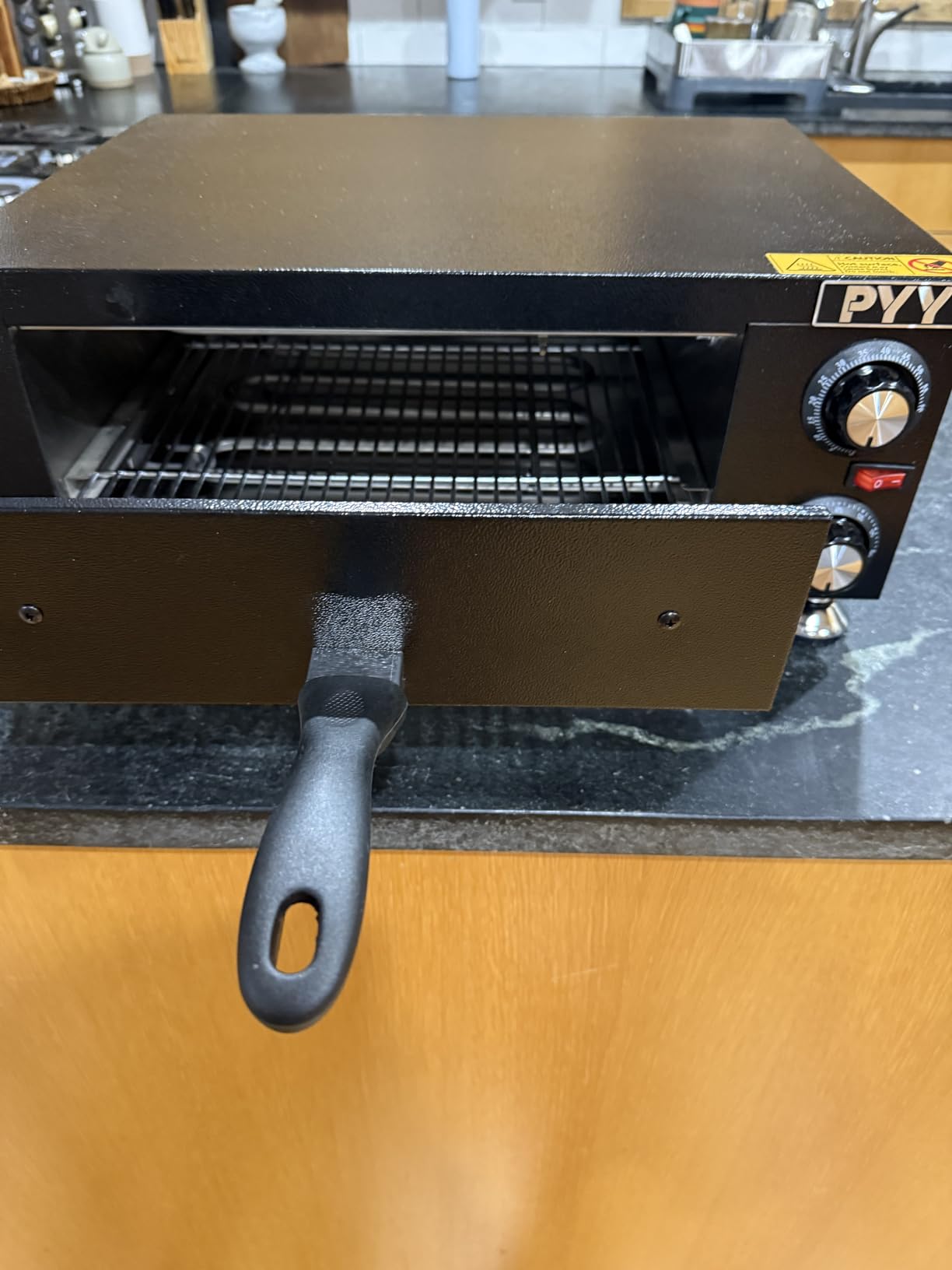PYY Pizza Oven Indoor Electric Countertop Commercial Pizza maker with Crumb Tray Stainless Steel Pizza Cooker Machine for Home customer photo 2