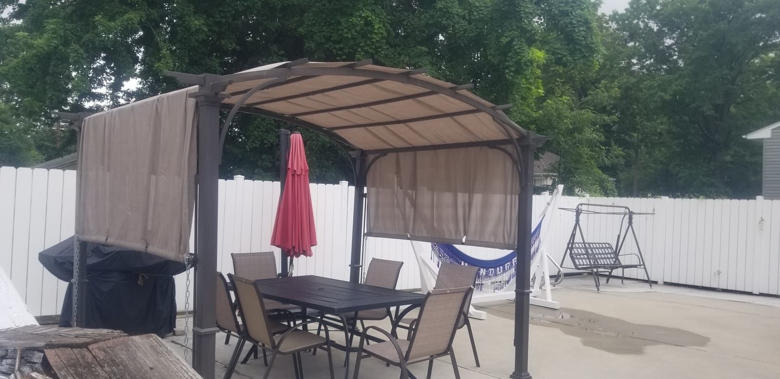 ABCCANOPY Arched Pergola 10'x12' with Retractable Sun Shade, Dary Gray customer photo 2