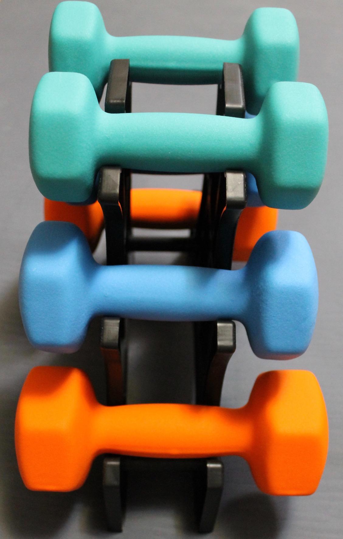 BalanceFrom Rubber Coated Hex Dumbbell Weight Set with Storage Rack, 100LB or 150LB or 200LB Set, 5-20 lbs or 5-25 lbs or 10-30 lbs Pairs customer photo 2