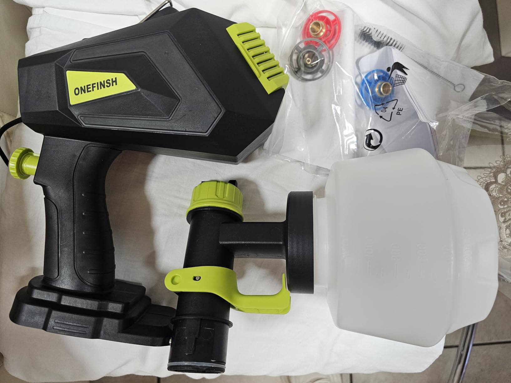 Cordless Paint Sprayer for Ryobi 18V Battery, Handheld HVLP Paint Gun with 3 Spray Patterns & 4 Nozzles, Ideal for DIY Projects, House Painting, Furniture & More (No Battery Included) customer photo 1