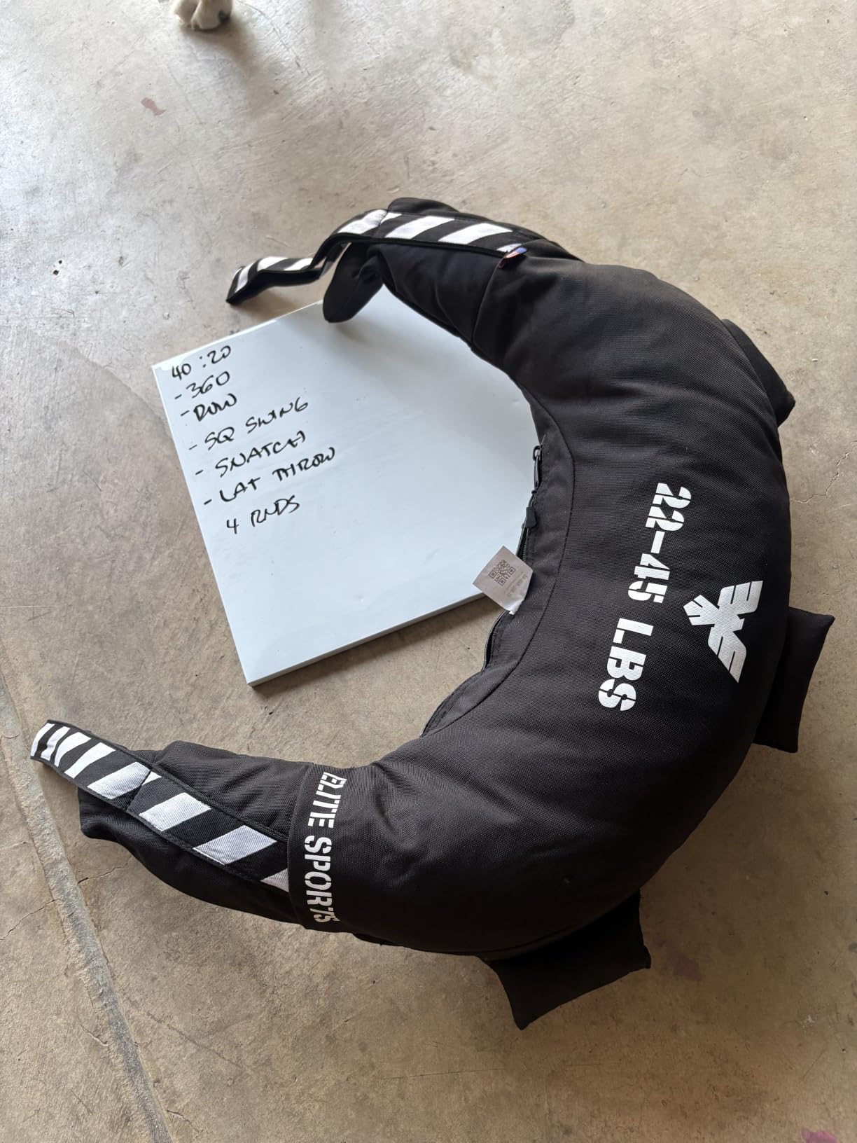 Elite Sports Bulgarian Canvas Bag, Fitness Canvas MMA Gym Cross Workout Training Sandbag 17, 25, 33, 45 lbs (UNFILLED) customer photo 2