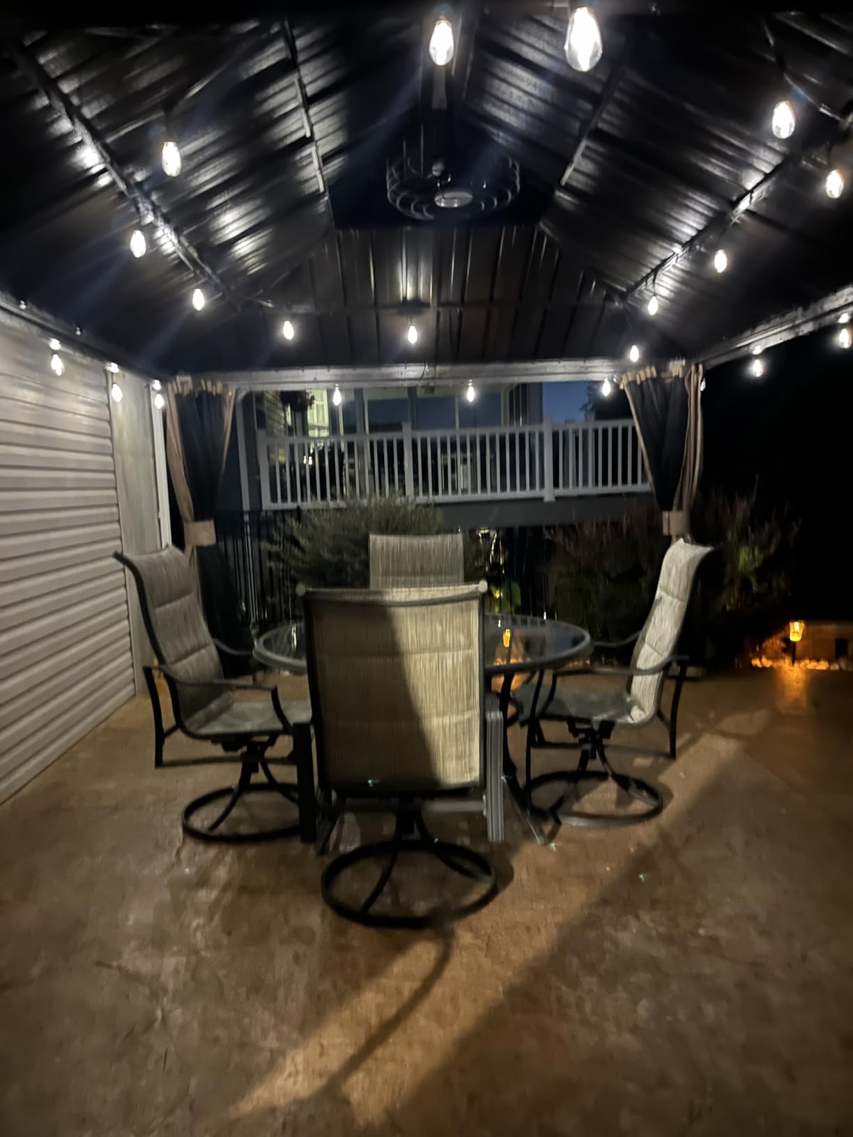 Domi 10'X12' Gazebo, Hardtop Gazebo for Patio with Drainage System, Gray customer photo 2