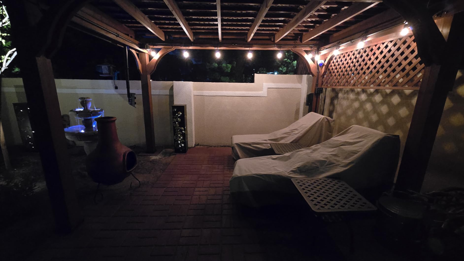 Backyard Discovery Beaumont 12' x 12' Traditional Cedar Wood Pergola Kit with Trellis Roof, All-Season Durability, High-Wind Rating, PowerPort, Shade for Outdoor Patio, Deck, Garden, and Entertaining customer photo 1