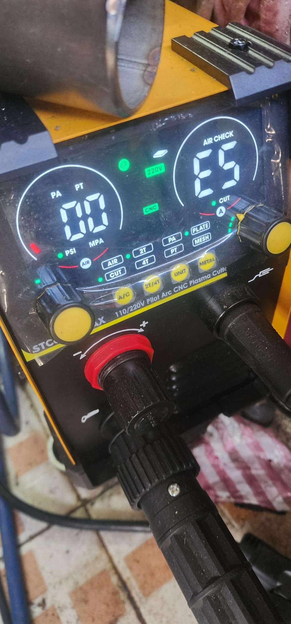SILATU 85A Plasma Cutter Machine, Non-Touch Pilot Arc, 110V/220V, Large LED customer photo 1