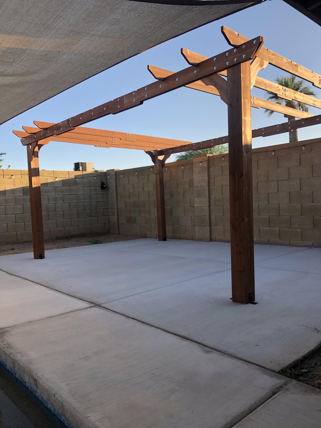 VEIKOU 12x16FT Wood Pergola, Patio Pergola with Solid Cedar Structure, Outdoor Backyard Gazebo with Unparalleled Flat Slatted Roof Trellis for Deck Grill Party Garden customer photo 2
