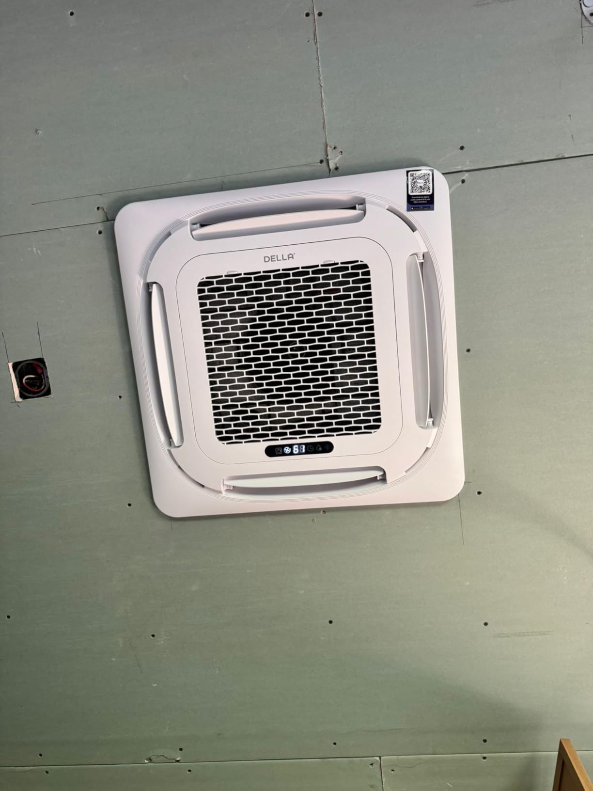 DELLA 23,000 BTU Ceiling Cassette Mini Split AC,22.5 SEER2,Ultra Heat -13℉,Energy Star,8-way 360° Airflow,Work with Alexa,Inverter System Pre-Charged Heat Pump,208-230V,Covers 1500 Sq. Ft,16ft Kit customer photo 2
