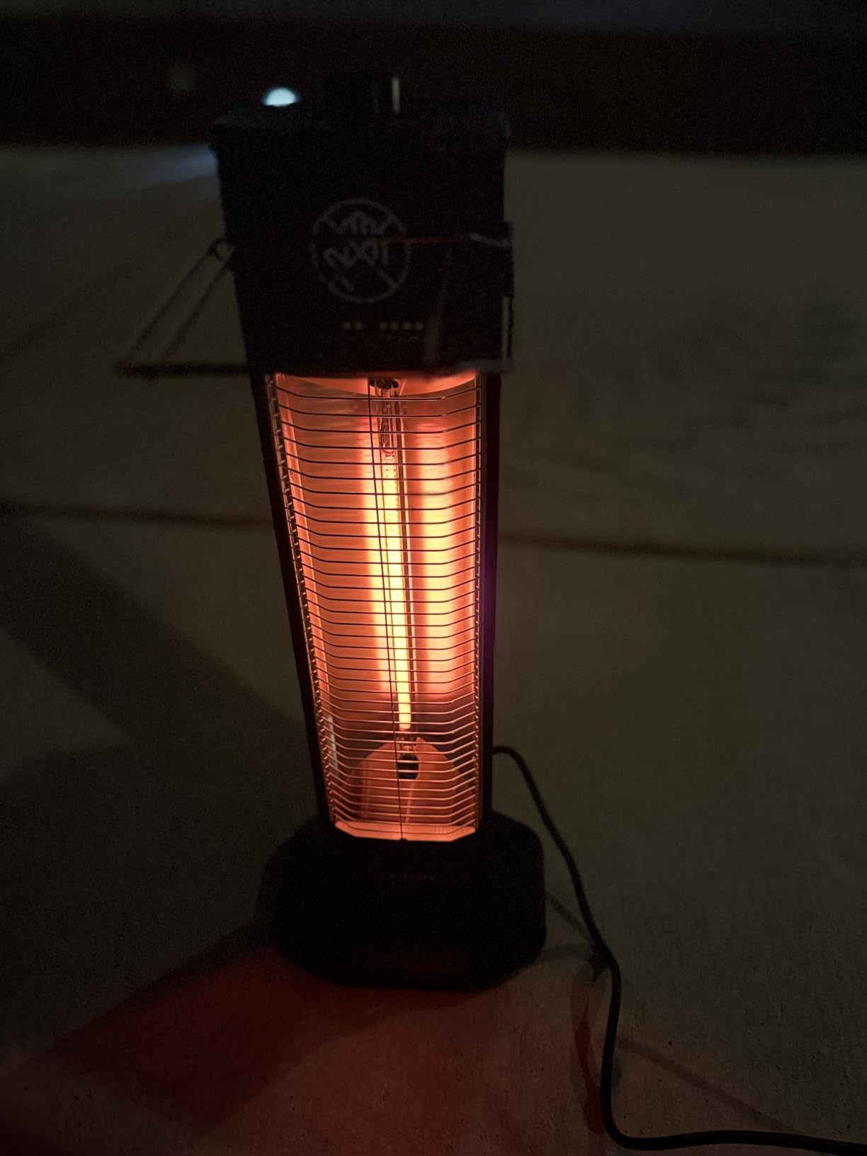 Outdoor Electric Patio Heater, 34-inch 1500W Infrared Tower Heater with Instant Heating, Tip-Over & Overheat Protection, IPX5 Waterproof Space Heater for Patio Garage Workshop Indoor & Outdoor Use customer photo 1