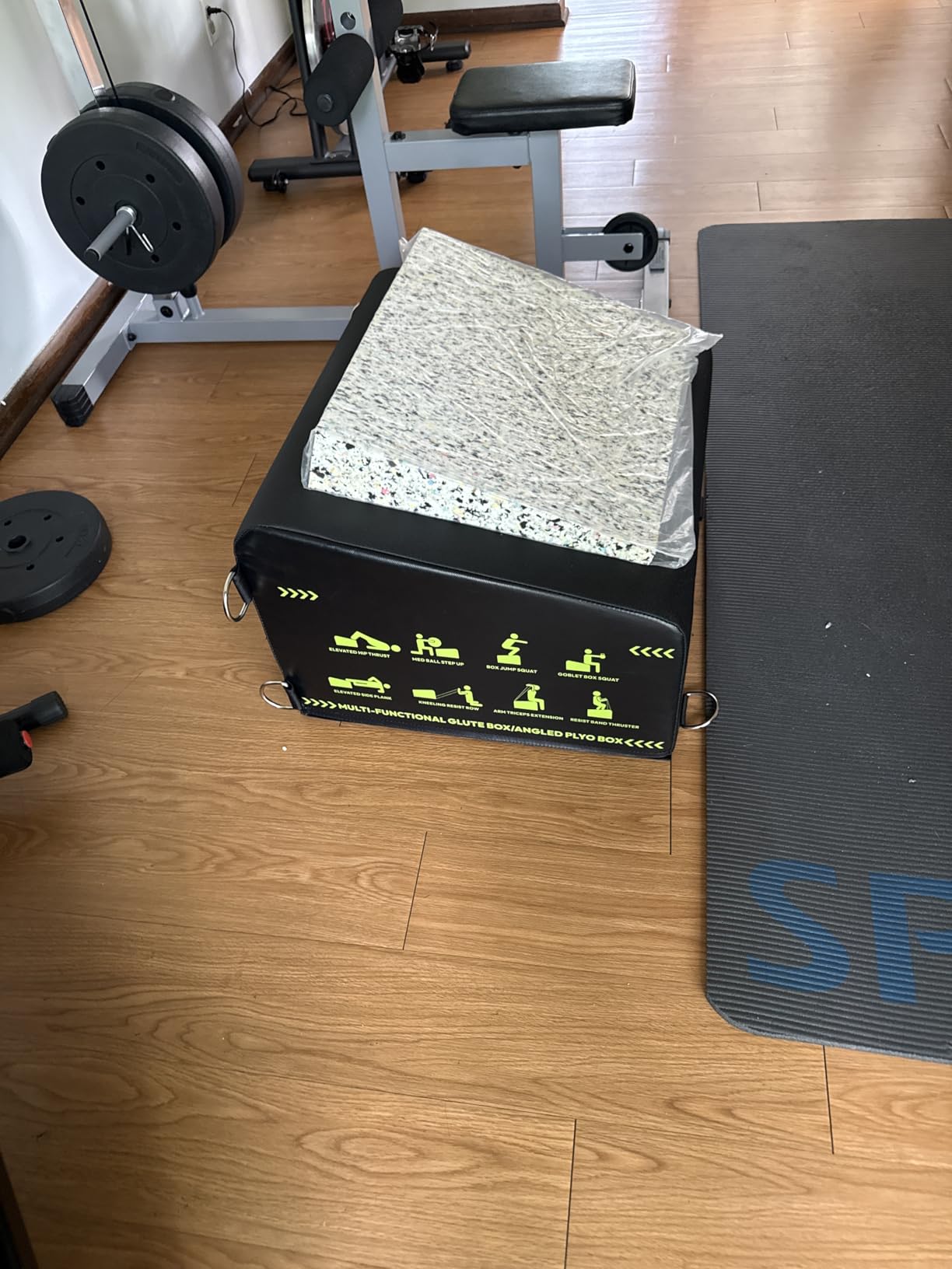 HANDBODE Hip Thrust Bench, Multi-Functional Slip-Free Hip Thrust Machine customer photo 1
