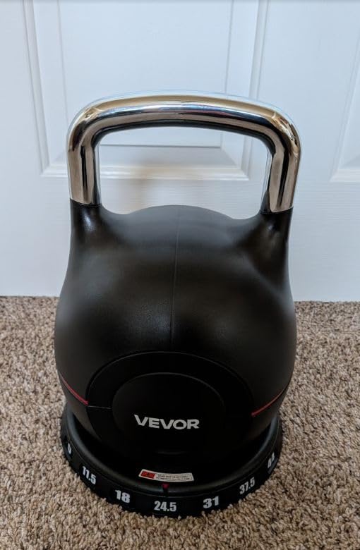 VEVOR Kettlebell, Adjustable Kettlebell with 7 Weight Levels, Die-Cast Aluminum and ABS Material, for Grip Strength Training, Full-body Workout & Cross-Training customer photo 2