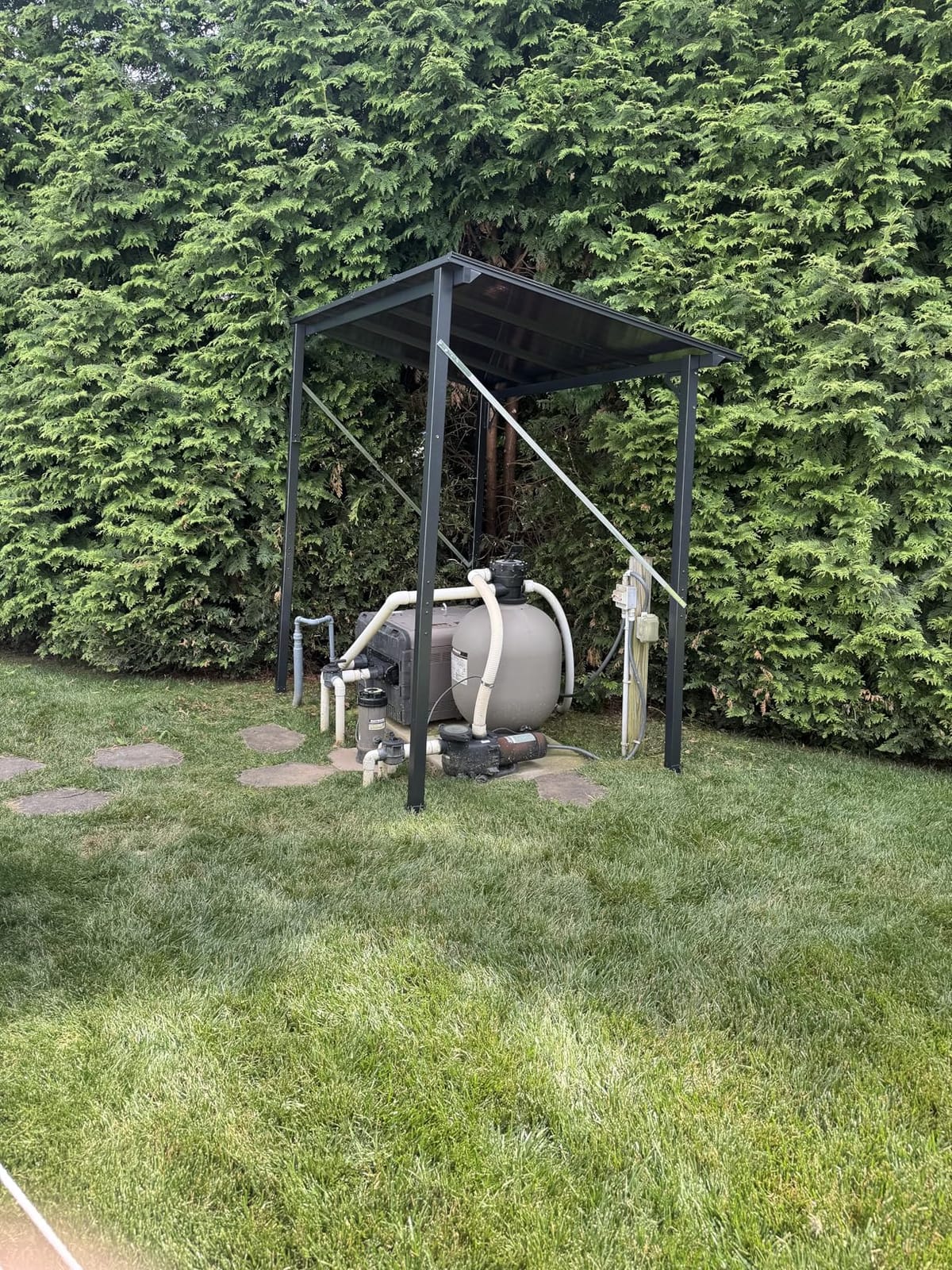 Aoxun Gazebo with Aluminum Frame & Polycarbonate Panel 20’x10’ Black customer photo 1