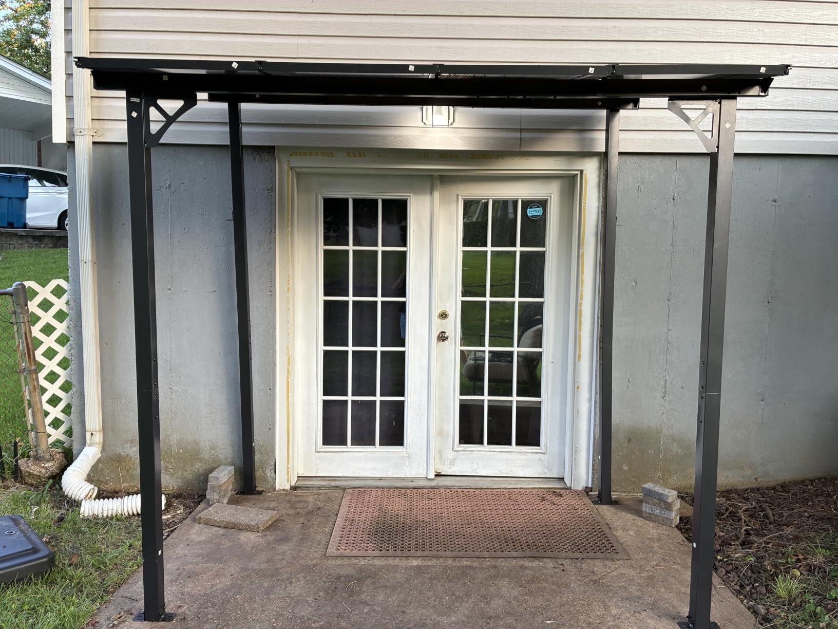 Aoxun Gazebo with Aluminum Frame & Polycarbonate Panel 20’x10’ Black customer photo 2