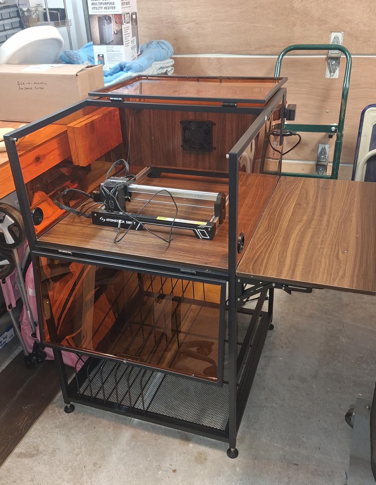 Crafit Laser Engraver Enclosure Cabinet with Exhaust & Light Filtering customer photo 1