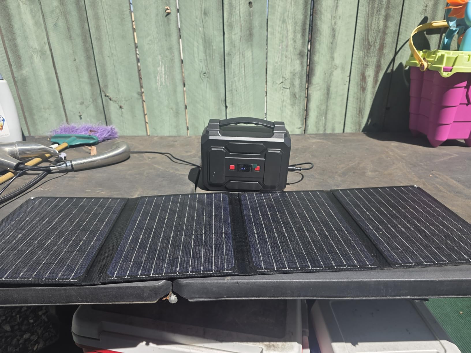 Solar Powered Generator 100W, Portable Power Station with Solar Panels 40W customer photo 1