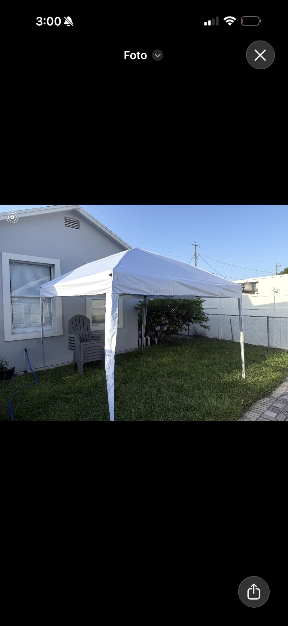 10x10 Pop Up Canopy Tent with Sidewalls, Portable Shelter,White customer photo 2
