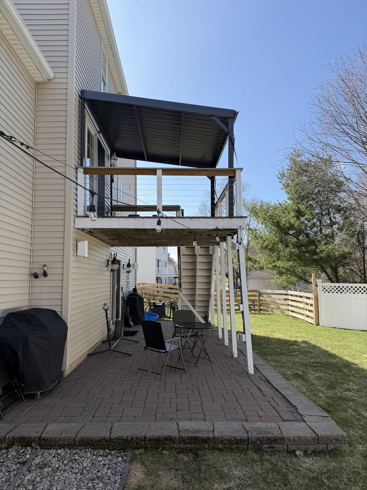Domi 10'x 16' Lean to Gazebo,Outdoor Gazebo Pergola with Sloped Roof, Grey customer photo 1