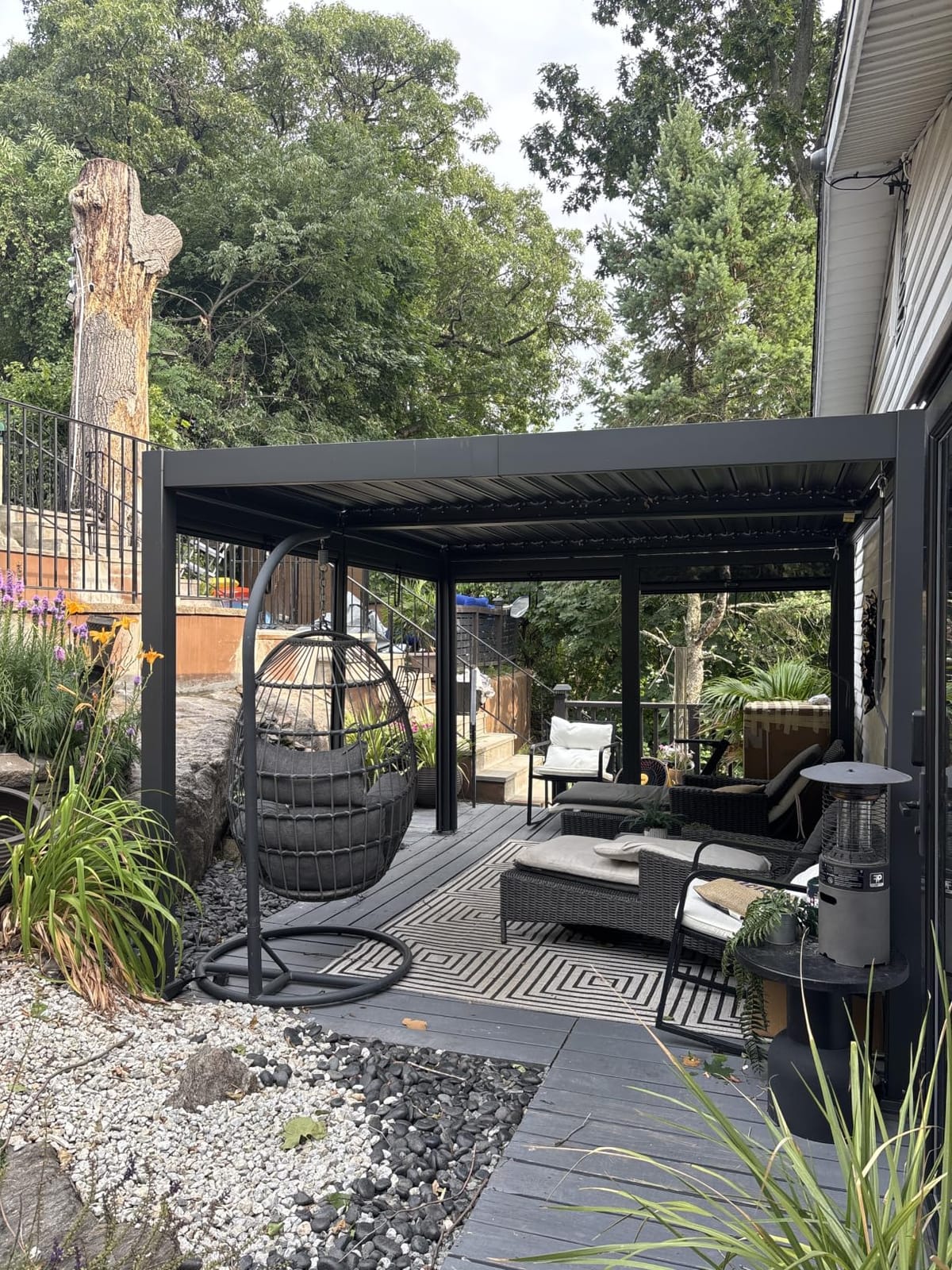 Airwire 12'x20' Louvered Pergola Aluminum Frame Gray customer photo 1
