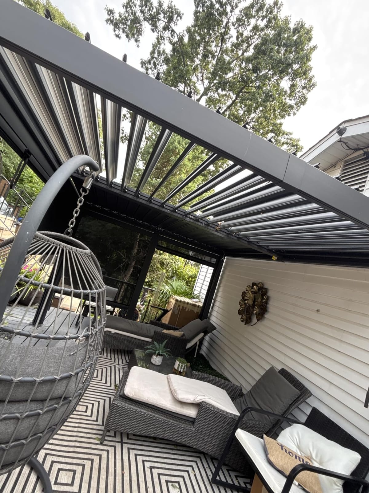 Airwire 12'x20' Louvered Pergola Aluminum Frame Gray customer photo 2