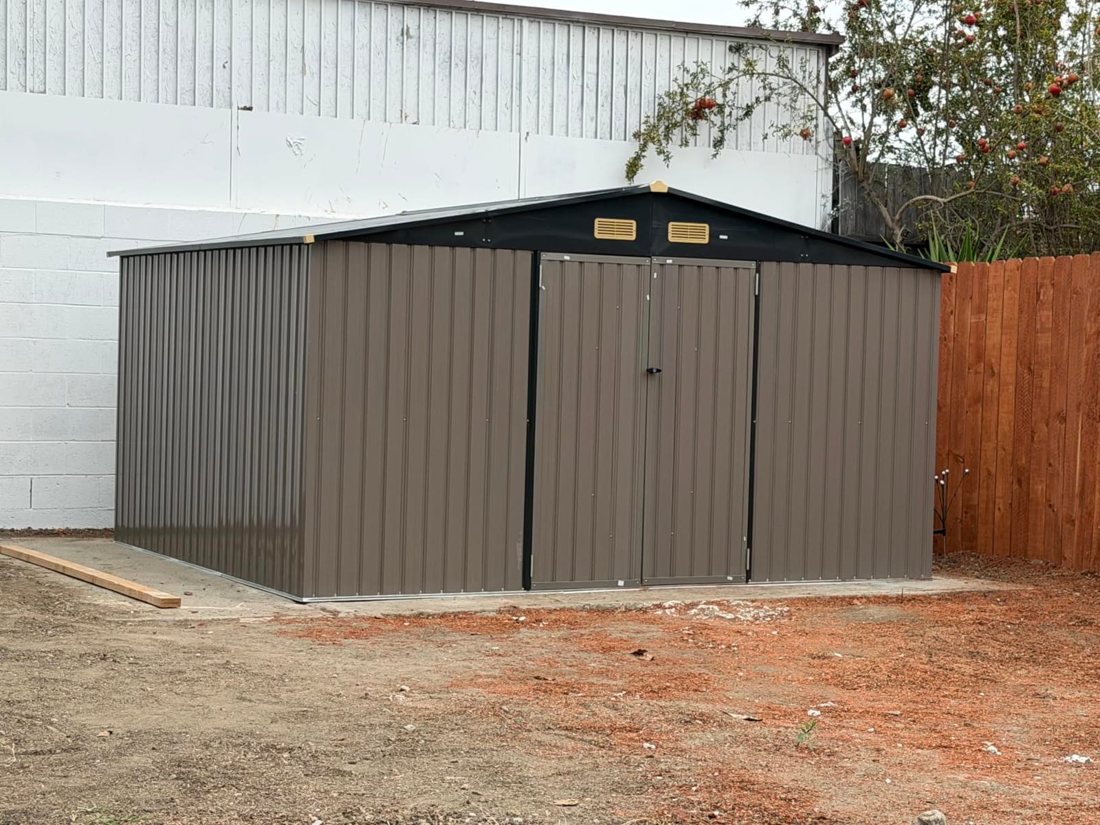 IRONCK 5.7x5.7FT Outdoor Storage Shed, Tool Shed, Dark Blue customer photo 1