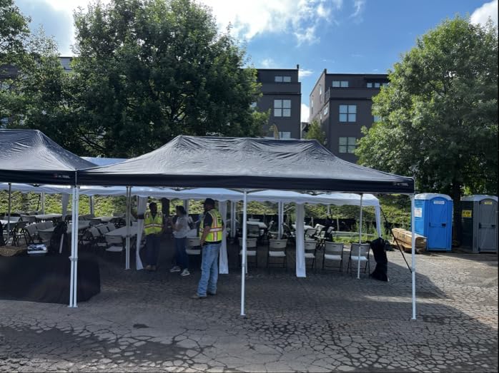 Hoteel 10x20 Pop Up Canopy Tent, Heavy Duty Upgraded Hexagonal Steel Frame customer photo 1