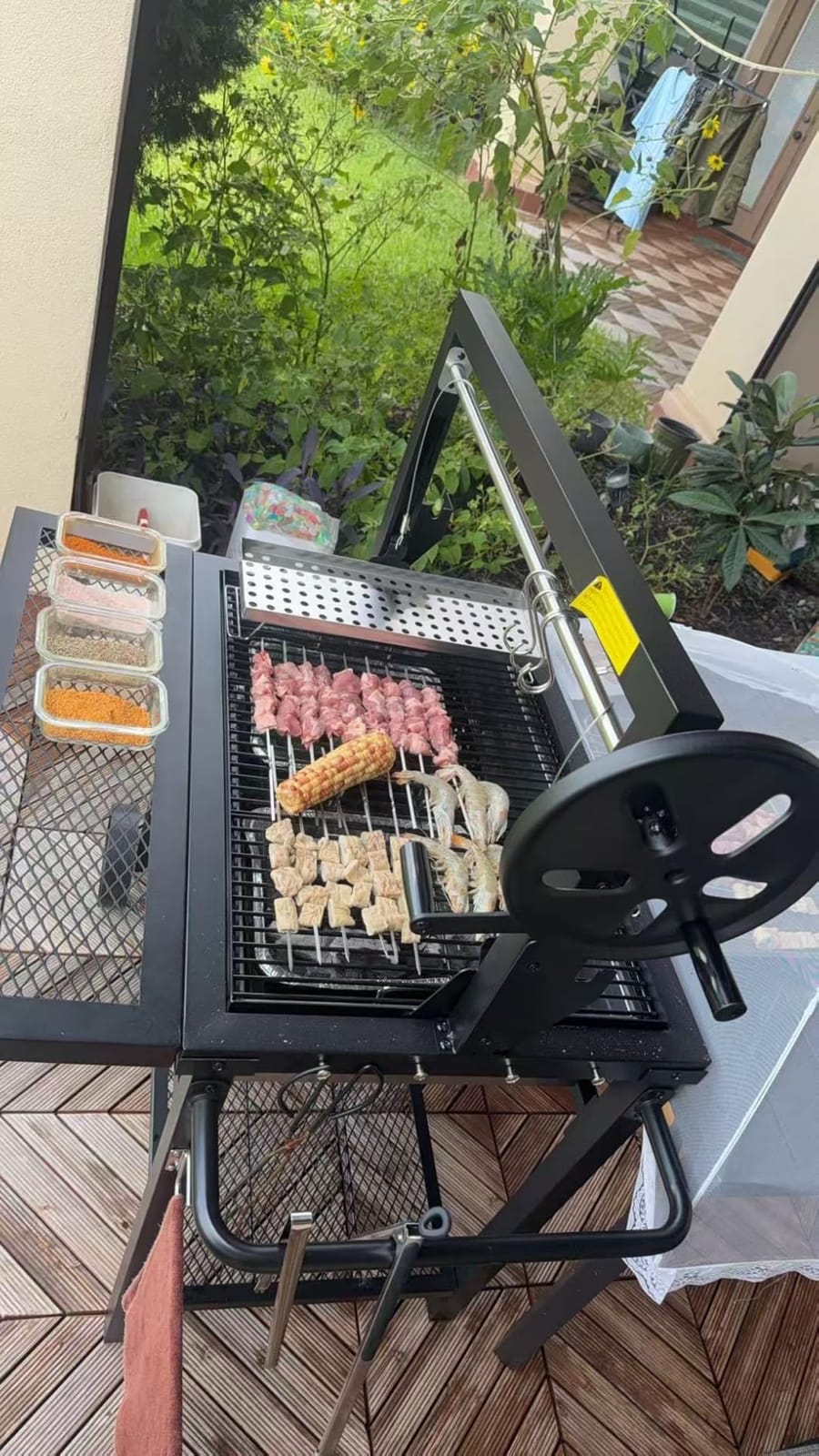 Sophia & William Santa Maria Grill, Adjustable Height Argentine BBQ Grill customer photo 2