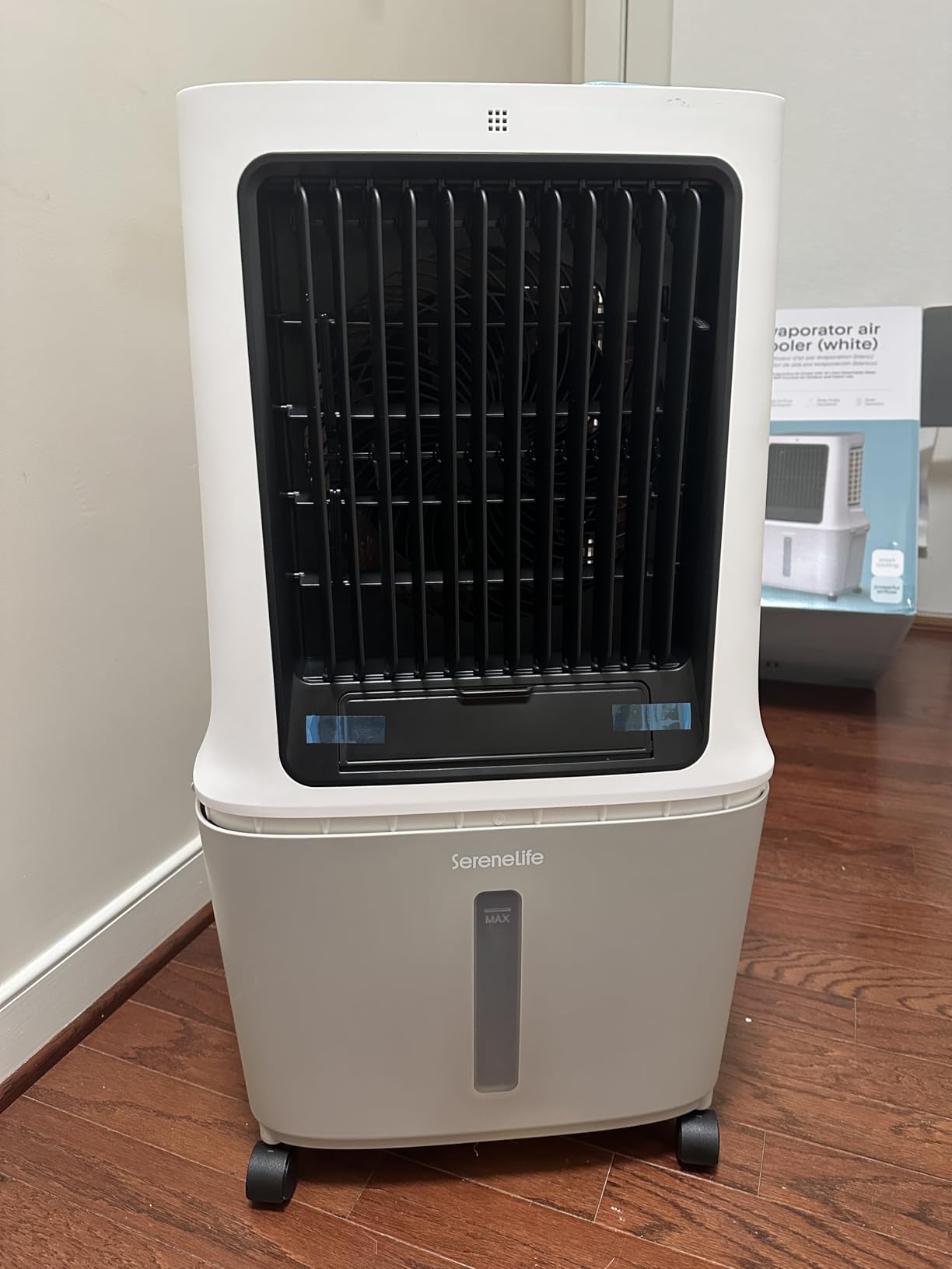 SereneLife Portable Swamp Cooler with 12000 CFM Power - Industrial Evaporative Air Cooler for Large Indoor & Outdoor Spaces, 150 L Tank, 60° Oscillation, 12-Hour Timer, Wi-Fi & Remote Control customer photo 1