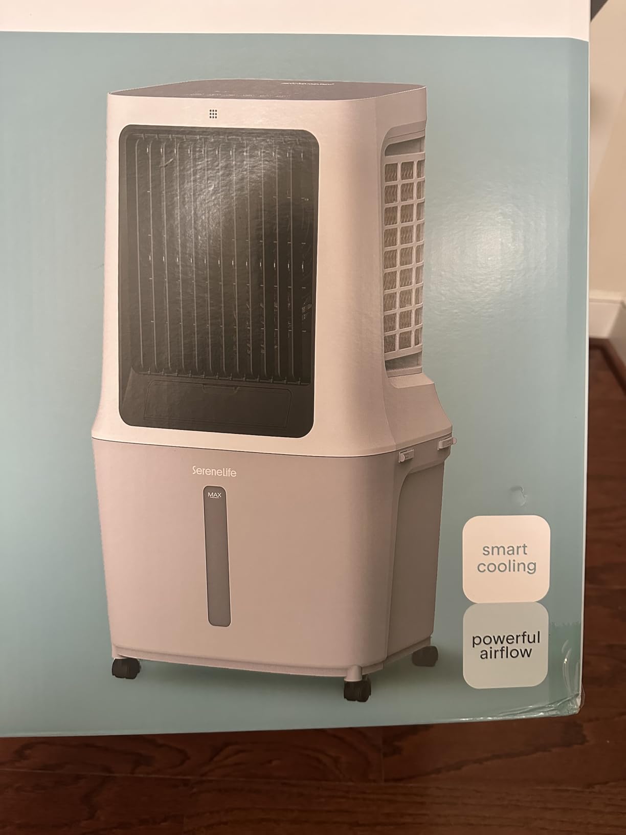 SereneLife Portable Swamp Cooler with 12000 CFM Power - Industrial Evaporative Air Cooler for Large Indoor & Outdoor Spaces, 150 L Tank, 60° Oscillation, 12-Hour Timer, Wi-Fi & Remote Control customer photo 2