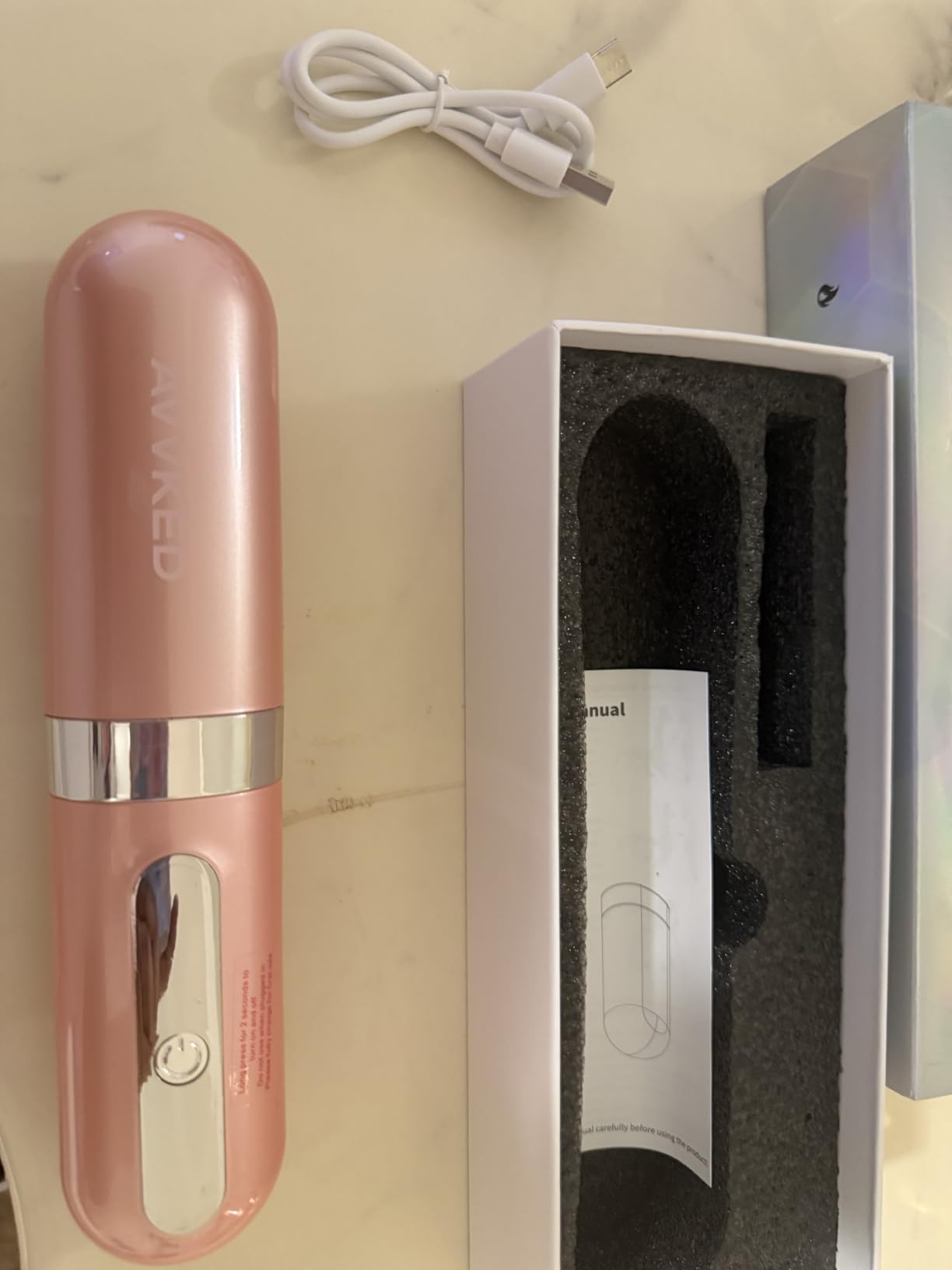 Go Brush Pro Cordless Hair Straightener Brush for Women Short Hair, Rechargeable Portable Travel Hair Straightener Mini, Wireless Small Ion Hair Straightener Comb with 3 Temp Setting, Anti‑Scald customer photo 2