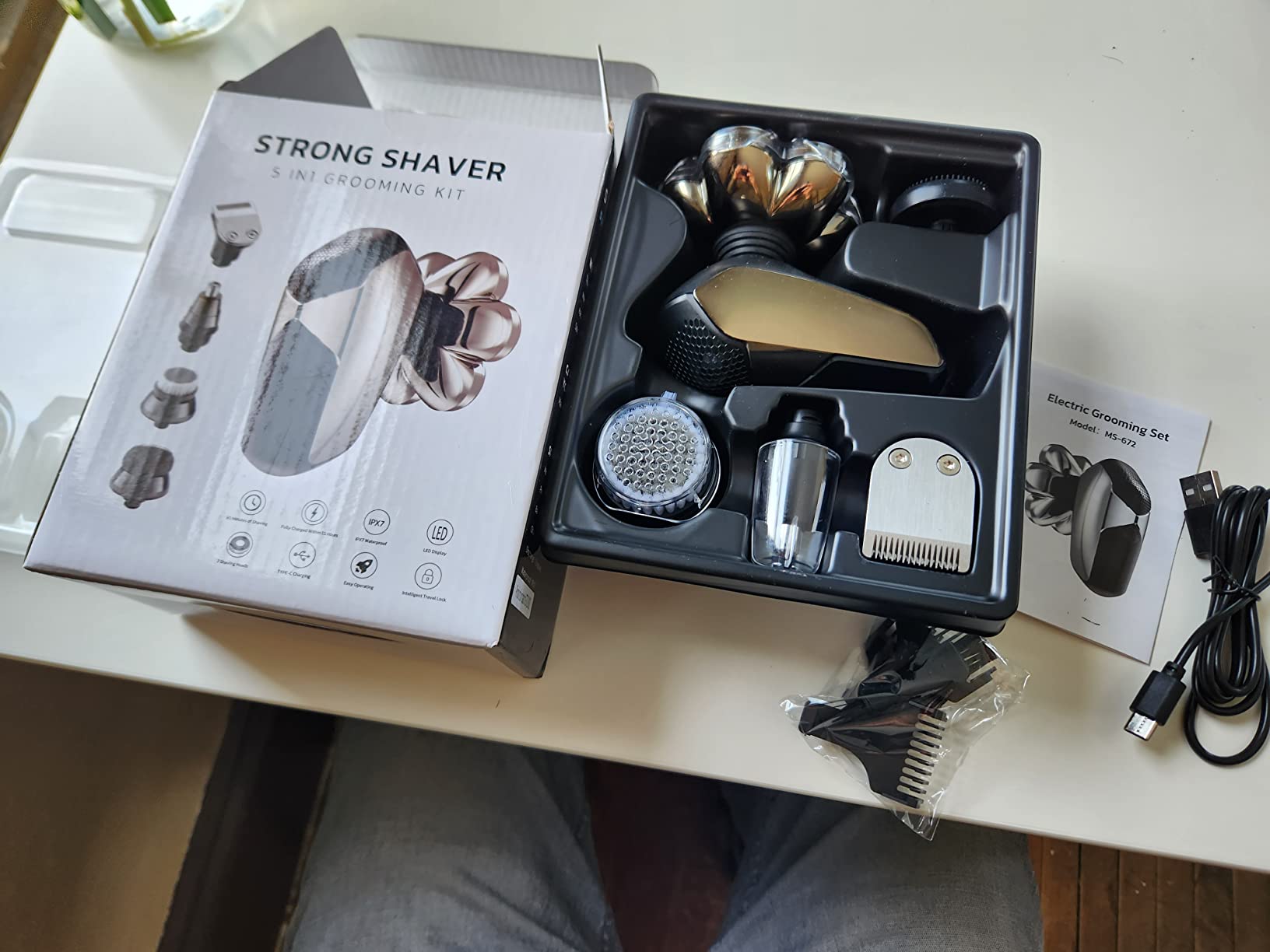 SHPAVVER Electric Razors for Women Legs: 7D Electric Shavers for Womens Full Body Legs, IPX7 Waterproof Wet Dry Shaver Portable for Lady Face Bikini Arms Underarms customer photo 2
