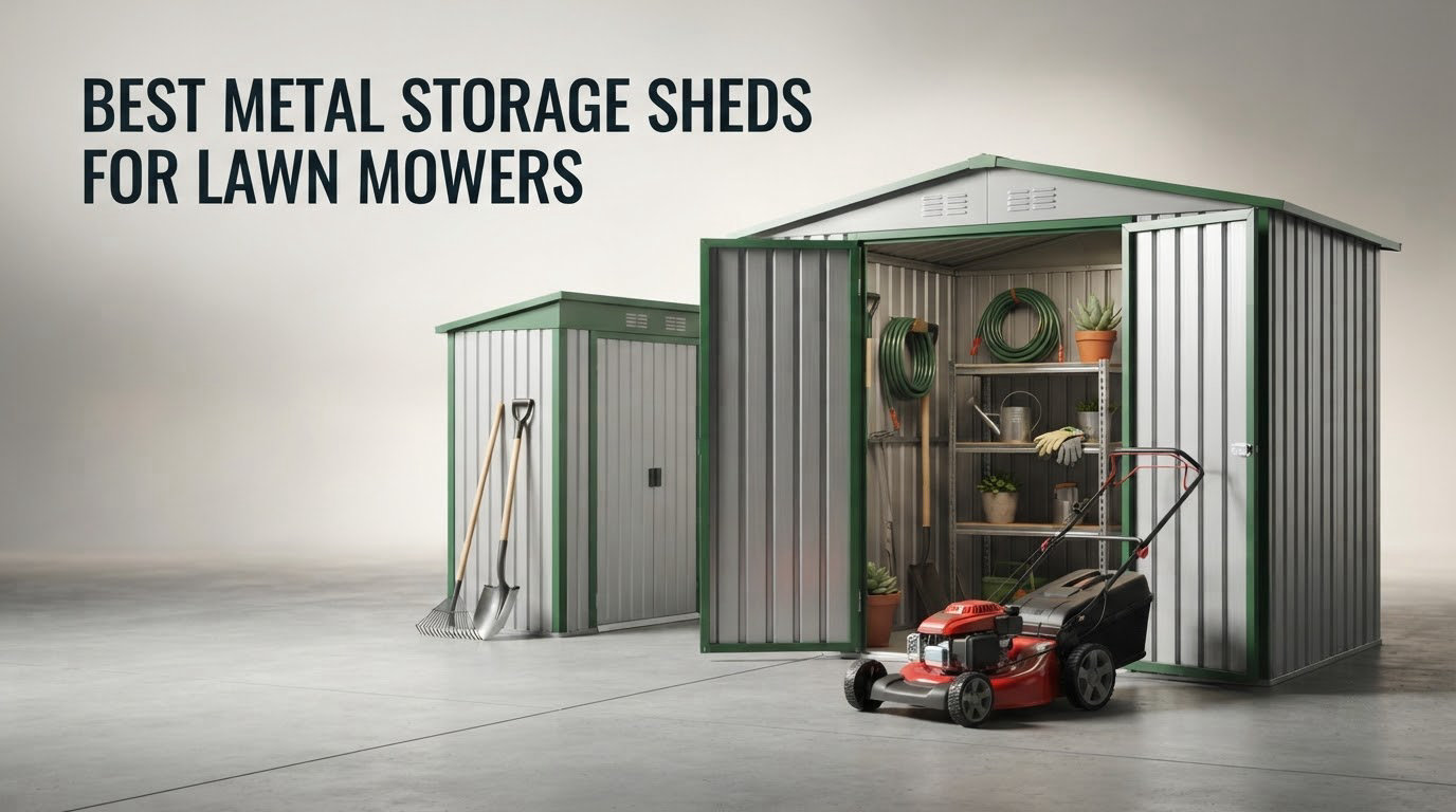 best metal storage sheds for lawn mowers