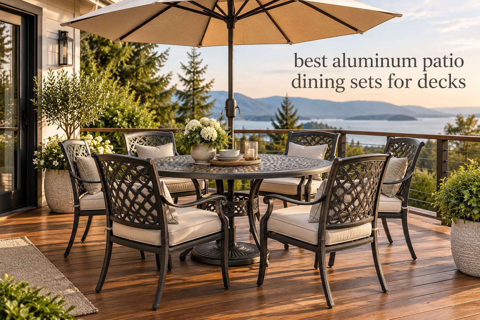 best aluminum patio dining sets for decks
