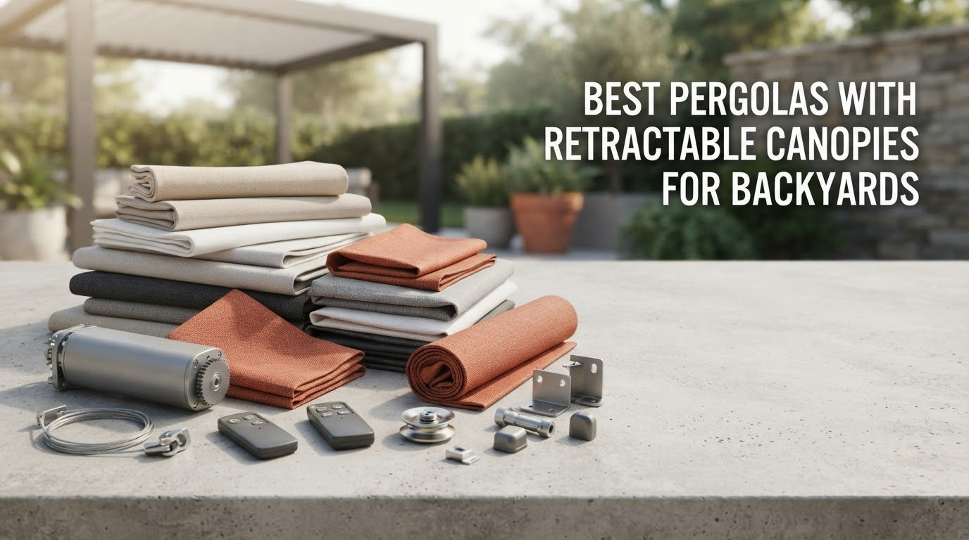 best pergolas with retractable canopies for backyards